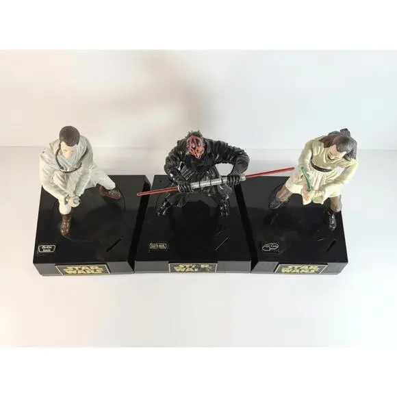 Full Set Star Wars: Phantom Menace Interactive Talking Banks Qui Gon Darth Maul